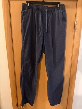 LL Bean Men’s Classic Fit Twill Joggers Pants Navy Blue Size Medium